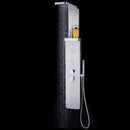 59” Stainless Steel Shower Panel with Massage Jets and Hand Shower