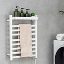 110W Electric Heated Towel Rack with Top Tray for Bathroom and Kitchen