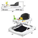 3 in 1 Foldable Baby Walker-Gray