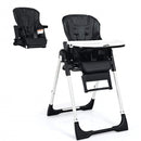 4 in 1 High Chair–Booster Seat with Adjustable Height and Recline-Black