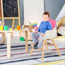 3 in 1 Convertible Wooden High Chair with Cushion-Pink