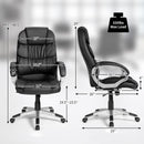 Ergonomic Office High Back Leather Adjustable Chair -Black