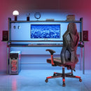 Gaming Chair with Adjustable Mesh Back-Red