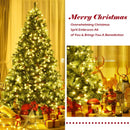 7.5 ft Artificial Christmas Tree with LED Lights and Pine Cones