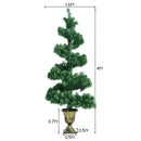 4 Feet Pre-lit Spiral Entrance Artificial Christmas Tree with Retro Urn Base