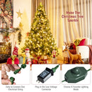 Pre-Lit Hinged Lifelike Lush Artificial Christmas Tree with PVC Tips-7'