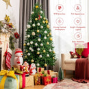 Artificial Christmas Tree with 2 Lighting Colors and 9 Flash Modes-6 ft