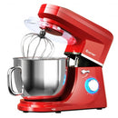 7.5 QT Tilt-Head Stand Mixer 6 Speed 660W with Dough Hook Beater -Red