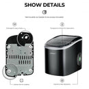 2.2 L Portable Ice Cube Maker with Bullet Shaped Ice Cube-Black