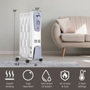 1500W Electric Oil Filled Radiator with 4 Bottom Wheels