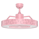 23" Ceiling Fan with LED Light and Remote Control-Pink