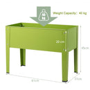 24.5" x12.5" Outdoor Elevated Garden Plant Stand Flower Bed Box