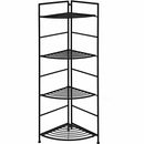 4 Tier Folding Metal Shelf Plant Stand Storage Open Shelf Corner Display Rack