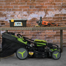40V 18 Inch Brushless Cordless Push Lawn Mower 4.0Ah Batteries and 2 Charger (2 x 20V)-Green