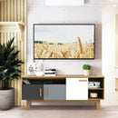 65" TV Stand Entertainment Center Console with Adjustable Shelf