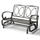 Outdoor Patio Cushioned Rocking Bench Loveseat