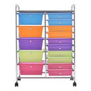 15 Drawers Rolling Storage Cart Organizer