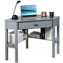 Corner Wooden PC Laptop Computer Desk-Gray