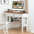 Corner Wooden PC Laptop Computer Desk-Natural