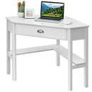 Corner Wooden PC Laptop Computer Desk-White