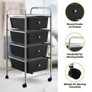 4 Drawers Metal Rolling Storage Cart