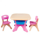 In-Outdoor 3-Piece Plastic Children Play Table & Chair Set