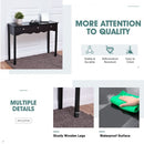 Hall table Side Table w- 3 Drawers-Black