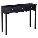 Hall table Side Table w- 3 Drawers-Black