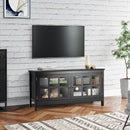 50" TV Stand Modern Wood Storage Console with 2 Doors