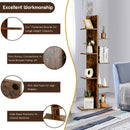 Open Concept Plant Display Shelf Rack Storage Holder-Brown