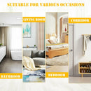 2-Tier Bathroom Wall-Mounted Mirror Storage Cabinet with Handles