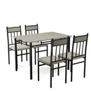 5 Piece Faux Marble Dining Set Table