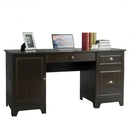59" Computer Desk with Drawers & Storage Cabinet-Brown