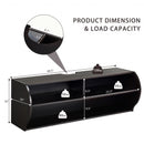 48.5" 2 Tier Modern Wall Mounted Hanging Floating Shelf-Brown