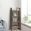 4-Tier Ladder Shelf Ladder Bookcase Bookshelf Display Rack Plant Stand