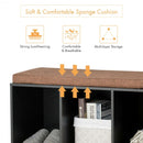 3-Cube Storage Box Organizer Shoe Bench with Padded Cushion