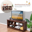 58" Entertainment Media Center Wood Storage TV Stand