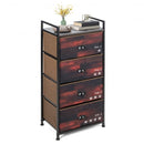4 Drawer Fabric Dresser Storage Tower Nightstand