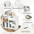 3-tier Side Table with Storage Shelf & Drawer Space