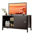 TV Stand Modern Entertainment Cabinet with Sliding Doors-Coffee