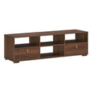 TV Stand Entertainment Media Center Console for TV's up to 60" with Drawers Walnut-Walnut