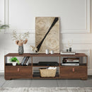 TV Stand Entertainment Media Center Console for TV's up to 60" with Drawers Walnut-Walnut