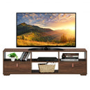 TV Stand Entertainment Media Center Console for TV's up to 60" with Drawers Walnut-Walnut