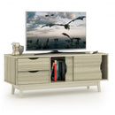 TV Stand for TV up to 60" Media Console Table Storage with Doors-Gray