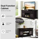 TV Stand Media Console with Drawers Cabinets-Brown