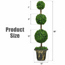 4 Feet Artificial Topiary Triple Ball Tree Plant