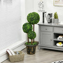 36'' Artificial Topiary Triple Ball Tree for Indoor and Outdoor