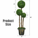 4' Artificial UV Resistant Topiary Triple Ball Tree Plant