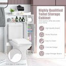 Wood Over the Toilet Bathroom Space Saver with Paper Holder and Shelf