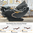 Full Body Zero Gravity Massage Chair with SL Track Heat Installation-free-Black